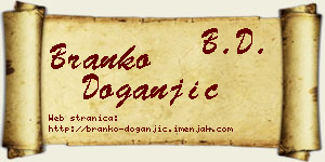 Branko Doganjić vizit kartica